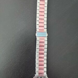 Apple Watch Band in Silver and Pink